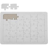 Produktbild: Creativ Company Puzzle, Gr&ouml;&szlig;e 21x30 cm, wei&szlig;, 1 Stk