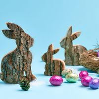 Holzosterhase "Hoppel", 10,5 cm