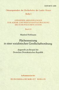 Produktbild: Fl&auml;chennutzung in einer sozialistischen Gesellschaftsordnung,
