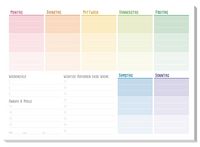 Produktbild: paper&you Block A5 Wochenplan [Rainbow]