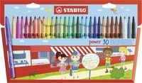 Produktbild: STABILO Filzstift - power - 30er Pack - mit 30 verschiedenen Farben