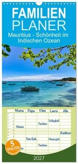 Produktbild: Familienplaner 2027 - Mauritius - Sch&ouml;nheit im Indischen Ozean mit 5 Spalten (Wandkalender, 21 x 45 cm) CALVENDO