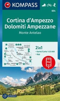 Bild vom Artikel KOMPASS Wanderkarte 654 Cortina d'Ampezzo, Dolomiti Ampezzane, Monte Antelao 1:25.000 vom Autor 