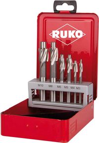 Bild vom Artikel RUKO  102451 Flachsenker 6teilig 6 mm, 8 mm, 10 mm, 11 mm, 15 mm, 18 mm HSS  Zylinderschaft 1 Set vom Autor 