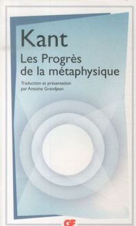 Produktbild: Les progr&egrave;s de la m&eacute;taphysique