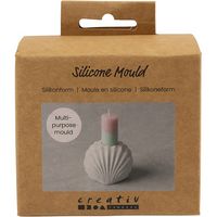 Produktbild: Creativ Company Silikonform, Kerzenhalter Muschel, H 5,5 cm, L 6,8 cm, B 5,5 cm, 1 Stk