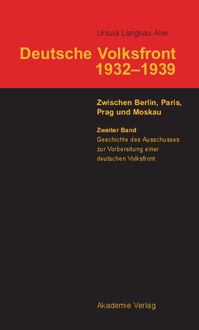 Produktbild: Geschichte des Ausschusses zur Vorbereitung einer deutschen Volksfront