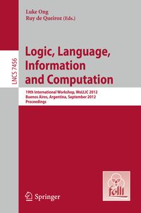 Produktbild: Logic, Language, Information, and Computation