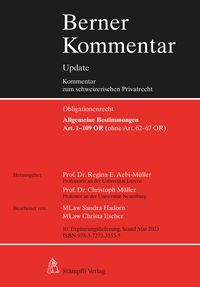 Produktbild: Allgemeine Bestimmungen, Art. 1-109 OR (ohne Art. 62-67 OR), 10. Erg&auml;nzungslieferung