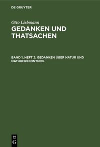 Produktbild: Gedanken &uuml;ber Natur und Naturerkenntni&szlig;
