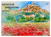 Produktbild: WATERCOLOR IMPRESSIONS (Desk Calendar 2027 DIN A5 landscape), CALVENDO 12 Month DeskCalendar