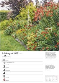 Gartenparadiese Wochenplaner 2023. Dekorativer Wandkalender zum Eintragen mit 53 romantischen Garten-Fotos und Zitaten. Termin-Kalender 2023 für die
