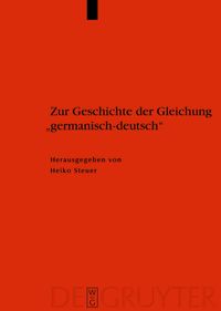 Produktbild: Zur Geschichte der Gleichung "germanisch - deutsch"