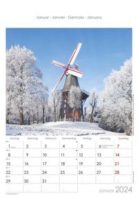 Niedersachsen und Bremen 2024 - Bild-Kalender 23,7x34 cm