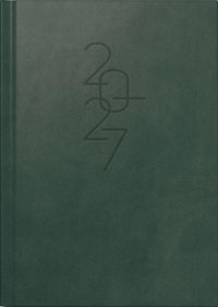 Produktbild: rido/id&eacute; 7026033017 Buchkalender Mod. Mentor 2027 A5, Kunstleder, dunkelgr&uuml;n