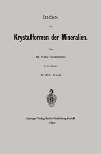 Produktbild: Index der Krystallformen der Mineralien