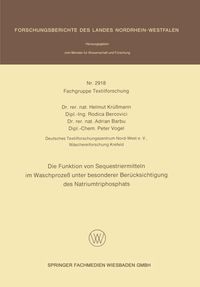 Die Funktion von Sequestriermitteln im Waschprozeß unter besonderer Berücksichtigung des Natriumtriphosphats