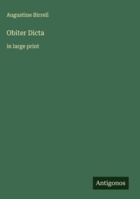 Produktbild: Obiter Dicta