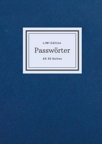 Produktbild: Notizbuch f&uuml;r Passw&ouml;rter - klein A5 - Organizer liniert 2 Spalten - 30 Seiten