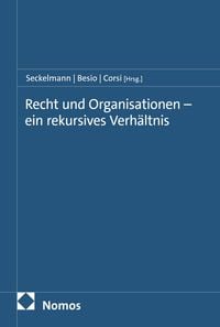 Produktbild: Recht und Organisationen - ein rekursives Verh&auml;ltnis