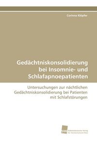 Produktbild: Ged&auml;chtniskonsolidierung bei Insomnie- und Schlafapnoepatienten