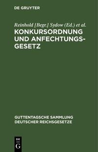 Produktbild: Konkursordnung und Anfechtungsgesetz