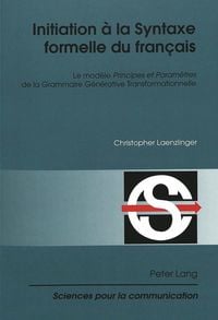 Produktbild: Initiation &agrave; la Syntaxe formelle du fran&ccedil;ais
