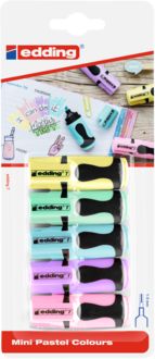 Produktbild: Edding Textmarker Mini Pastel, 5er Set