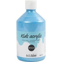 Produktbild: Creativ Company Acrylfarbe Metallic, Metallic, Hellblau, 500 ml/ 1 Fl.