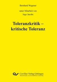 Produktbild: Toleranzkritik &ndash; kritische Toleranz