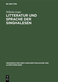 Produktbild: Litteratur und Sprache der Singhalesen