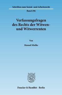 Produktbild: Verfassungsfragen des Rechts der Witwen- und Witwerrenten.