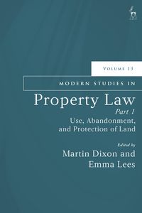 Produktbild: Modern Studies in Property Law, Volume 13, Part 1