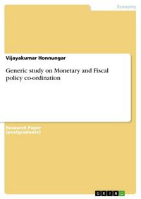 Produktbild: Generic study on Monetary and Fiscal policy co-ordination