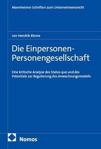 Produktbild: Die Einpersonen-Personengesellschaft