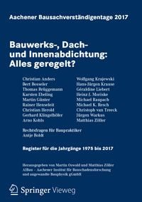 Produktbild: Aachener Bausachverst&auml;ndigentage 2017