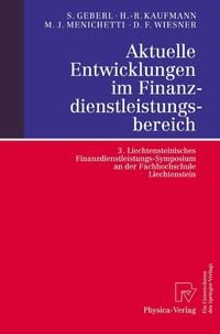 Produktbild: Aktuelle Entwicklungen im Finanzdienstleistungsbereich