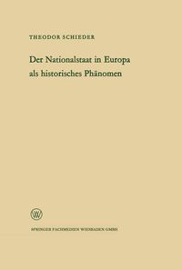 Produktbild: Ansprache des Ministerpr&auml;sidenten Dr. Franz Meyers. Der Nationalstaat in Europa als historisches Ph&auml;nomen
