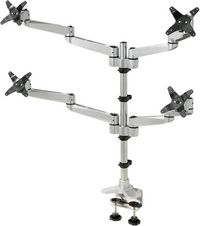 Produktbild: SpeaKa Professional Monitor-Tischhalterung SP-1624824 Swivel 4 fach 4 Display(s) 25,4cm (10") - 68,6cm (27") Silber-Schwar
