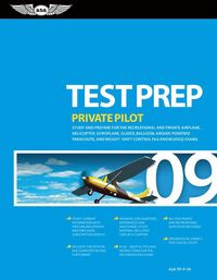 Produktbild: Private Pilot Test Prep: Study and Prepare for the Recreational and Private Airplane, Helicopter, Gyroplane, Glider, Balloon, Airship, Powered