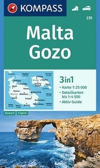 Produktbild: KOMPASS Wanderkarte 235 Malta, Gozo 1:25.000