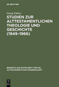Produktbild: Studien zur alttestamentlichen Theologie und Geschichte (1949&ndash;1966)
