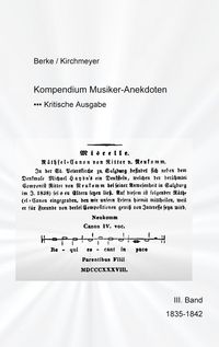 Produktbild: Kompendium Musiker-Anekdoten Dritter Band 1835-1842