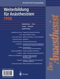Produktbild: Der Anaesthesist Weiterbildung f&uuml;r An&auml;sthesisten 1998