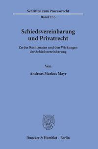 Produktbild: Schiedsvereinbarung und Privatrecht.