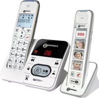 Produktbild: Geemarc PACK Mobility 295 Schnurloses Seniorentelefon Anrufbeantworter, Foto-Tasten Beleuchtetes Display Wei&szlig;