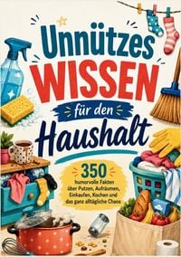 Produktbild: Unn&uuml;tzes Wissen f&uuml;r den Haushalt: 350 humorvolle Fakten &uuml;ber Putzen, Aufr&auml;umen, Einkaufen, Kochen und das ganz allt&auml;gliche Chaos