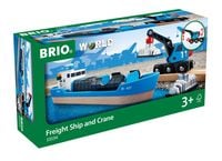 Produktbild: BRIO World - Containerschiff mit Kranwagen