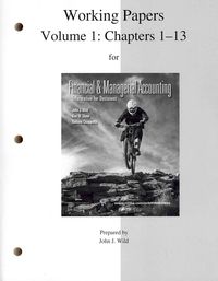 Produktbild: Working Papers for Financial and Magaerial Accounting, Volume 1: Chapters 1-13