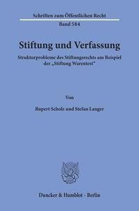 Produktbild: Stiftung und Verfassung.